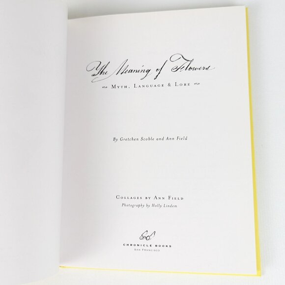 The Meaning of Flowers bright yellow book with Victorian floral illustrations - Picture 12 of 16